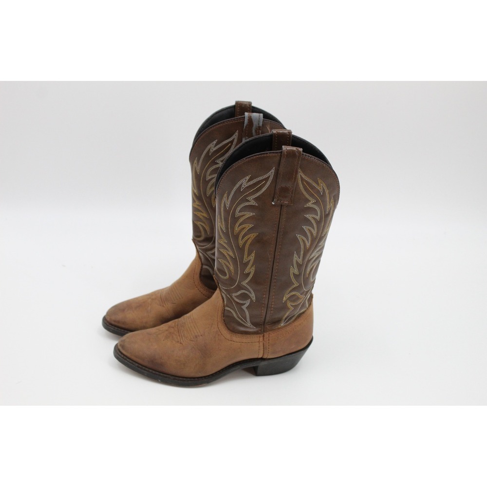 Laredo Womens 6M Brown Western Cowboy Boots Distressed Vintage Style 51022